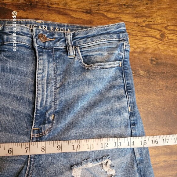 American Eagle Jeans 10 S Jegging Highest Rise Next Level Stretch Medium Light - Picture 9 of 13